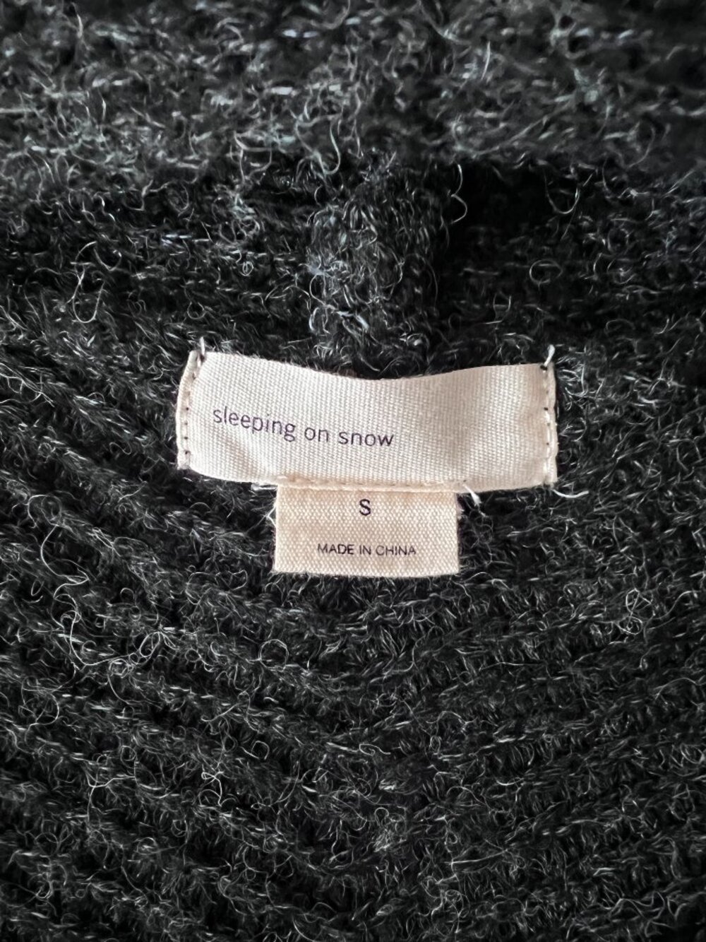 Anthropologie Sleeping on Snow Gray Wool Blend Open Front Oversized Cardigan - S - Picture 5 of 8
